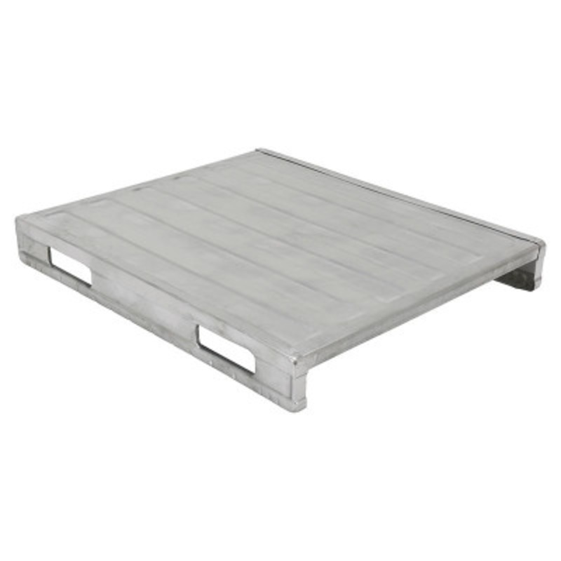 Solid Deck Pallet 39-1/2 x 47 x 6-1/2in, 4,000lb Floor, Gray