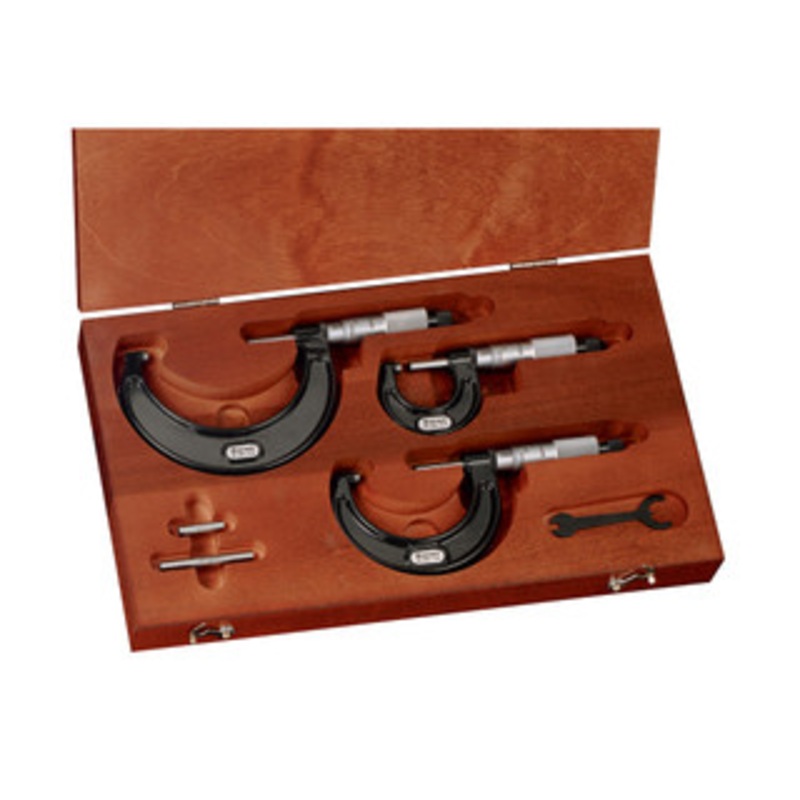 Starrett ST436.1AXRLZ Outside Micrometer Set of 3, 0-3, EDP 68037