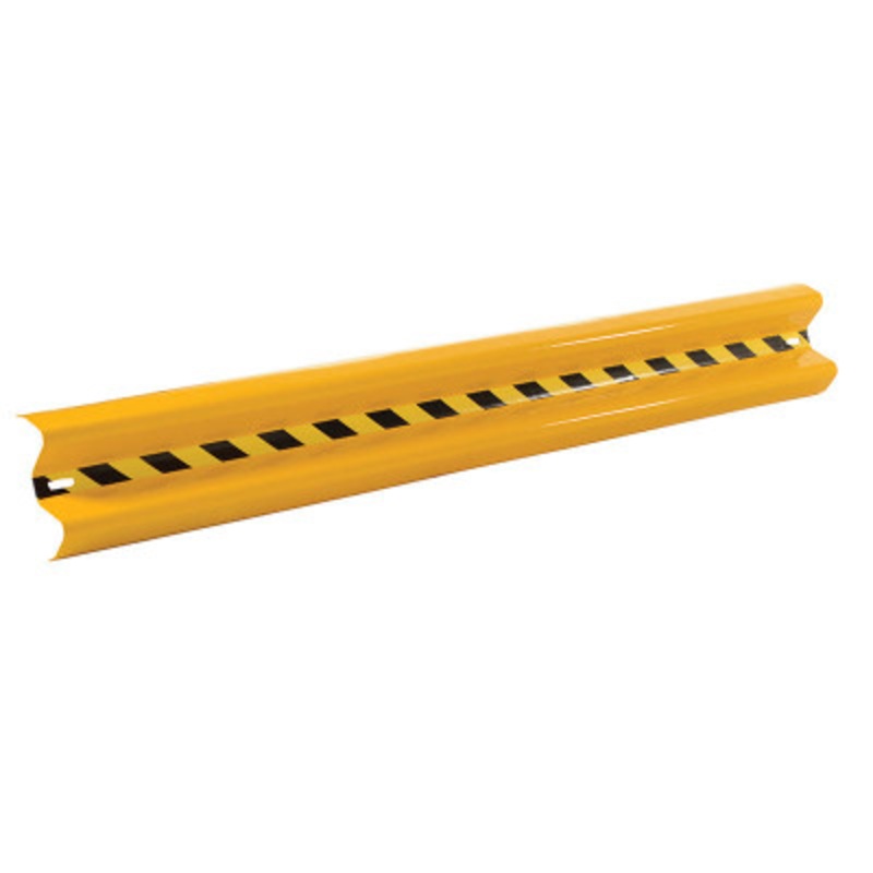 Steel Straight Guard Rail, 84in Length, Yellow