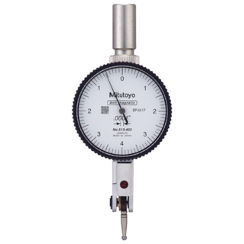 Mitutoyo Horizontal Dial Test Indicator, 0 – 0.008 Range, 0-4-0 Reading – 513-403-10E