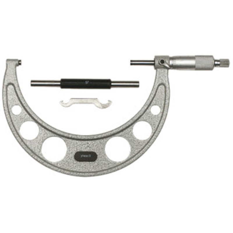 Phase II 5-6 Range .0001 Grad. Flat End Spindle Outside Micrometer – 107-006