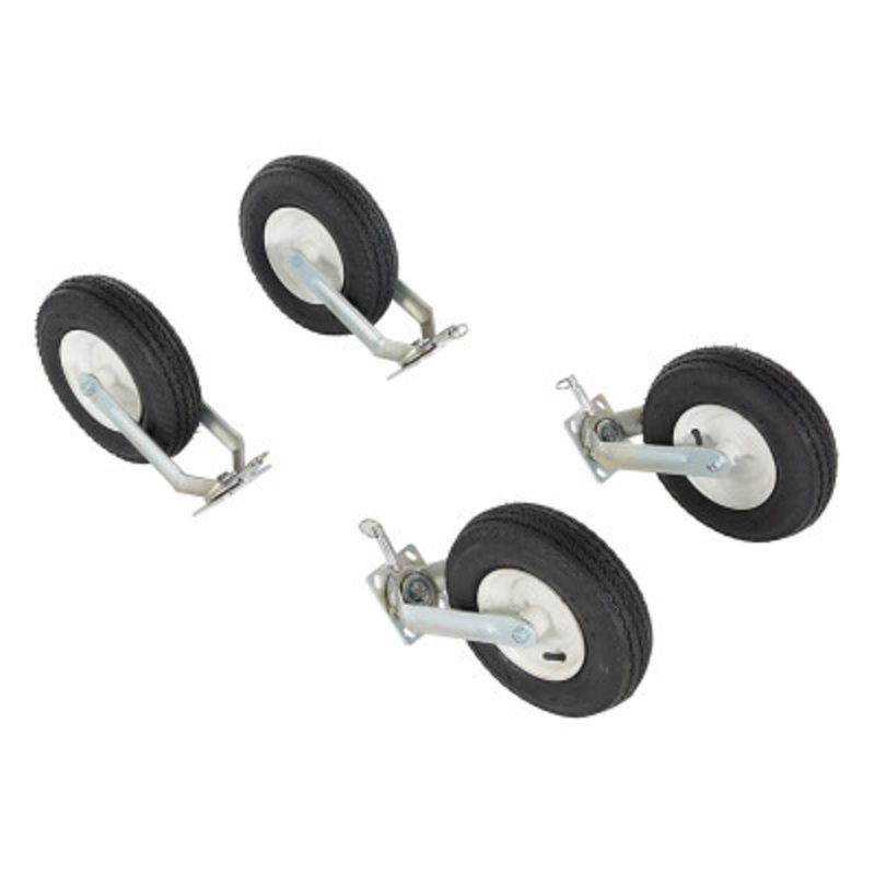 Rubber Casters, 12 x 3-1/2inSwivel, 4-Position Lock Casters