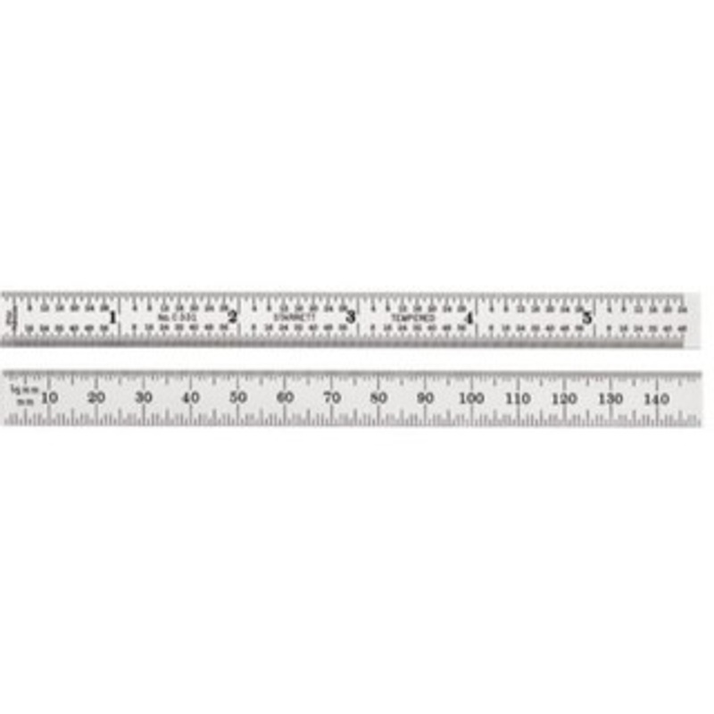 Starrett 150mm E/M Graduation Flexible Steel Rule C331-150