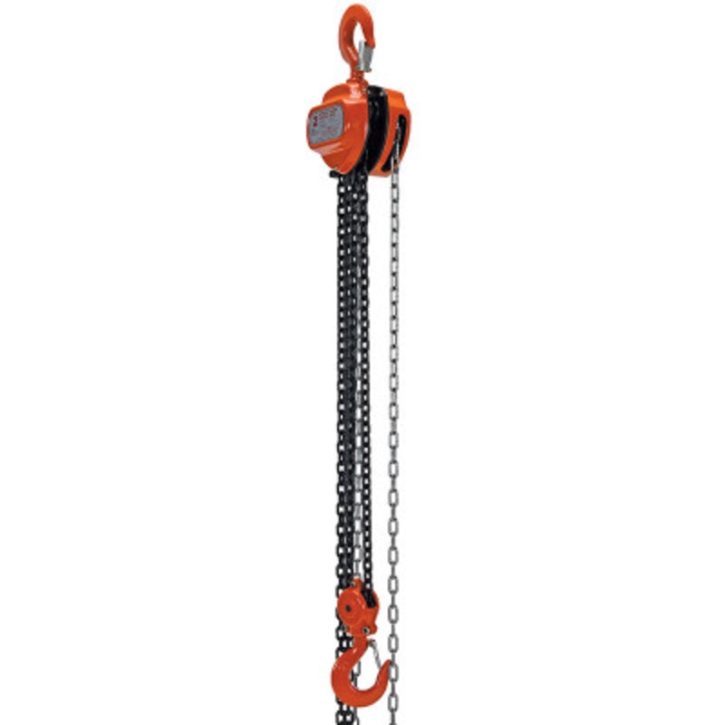 Steel Manual Chain Hoist, 10 Ft. Lift, 4,000 lb., Orange