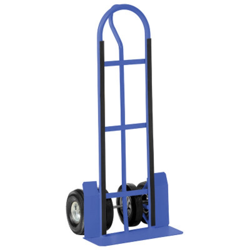 Steel P-Handle Truck with Dual Wheels, 600 lb., Blue