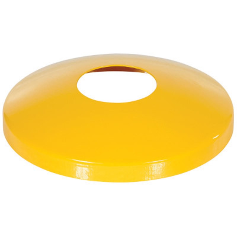 Steel Protective Dome Cover For 4.5in Bollards, Yellow