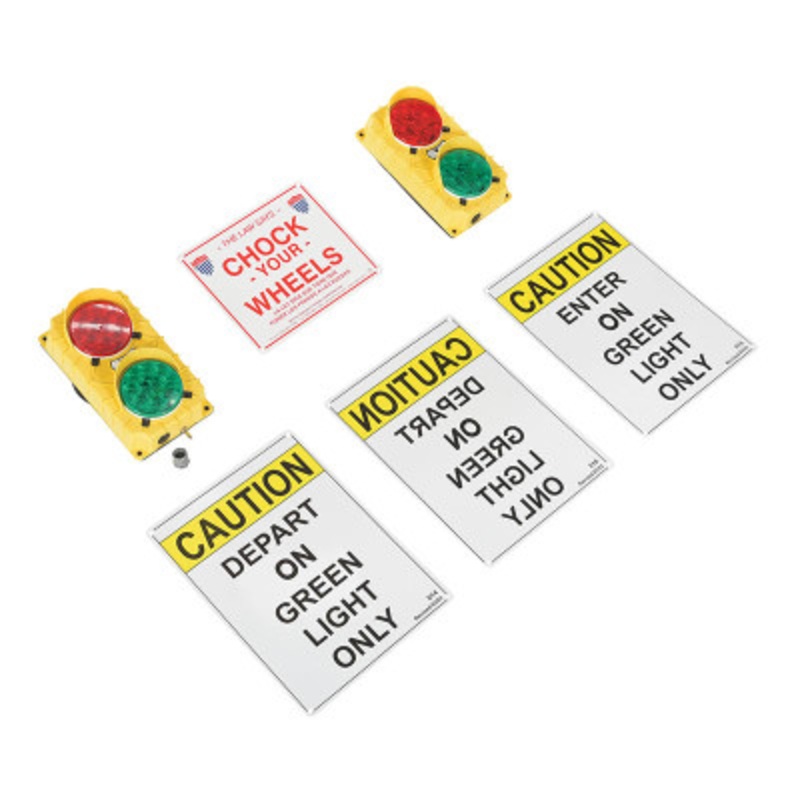 Traffic System, Stop Go Set 24V LED 3-3/4 x 6-1/2 x 11-1/2in, Yell