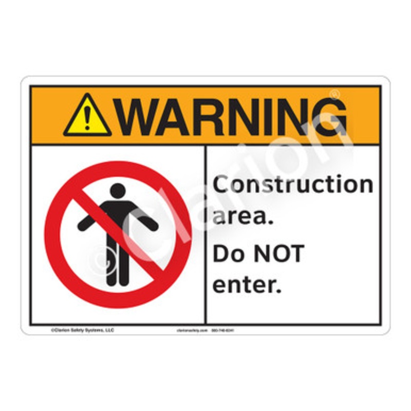 Warning Construction Area Sign (F1251-)