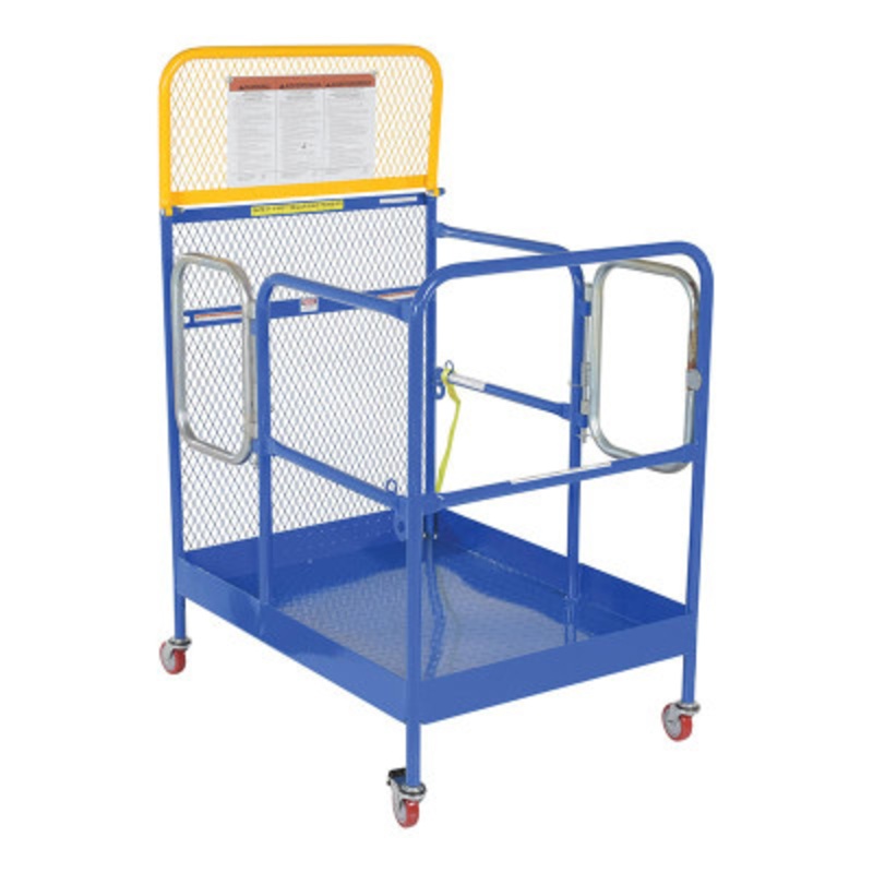 Work Platform With Casters and 2 Door, 36 x 48in, 1,000 lb, Blue