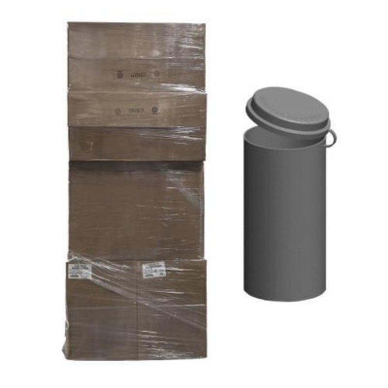 4×8 Concrete Cylinder Molds, Grey (Pallet, 30 Cases, 36/Case)