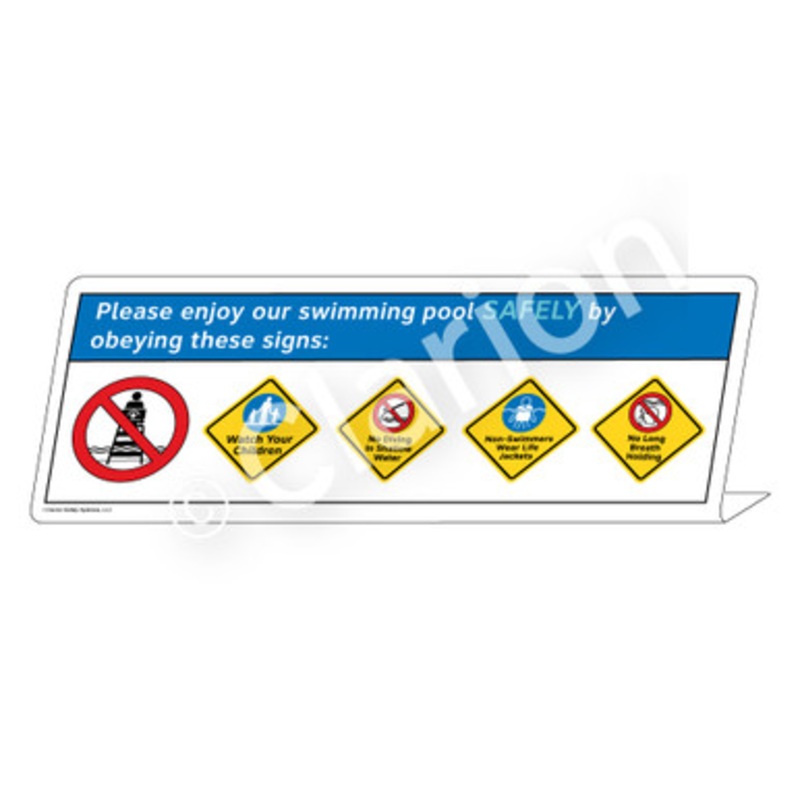 5-Placard Please Enjoy Our Swimming Sign (WSS1782-e)
