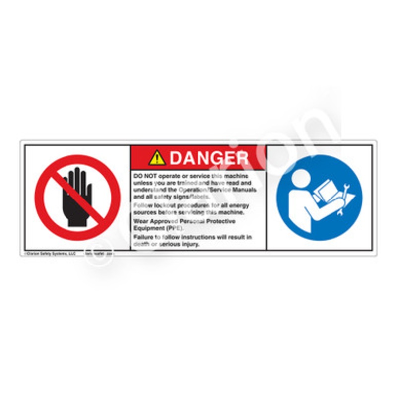 Danger Do Not Operate Label (H6008/6127-P34DH)