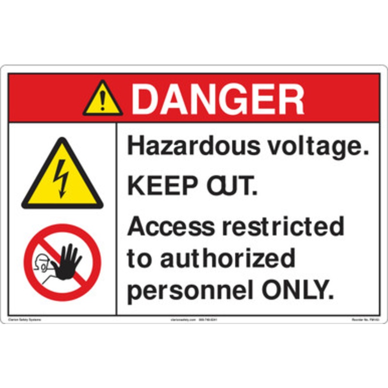 Danger/Hazardous Voltage  Floor Marker (FM142-)