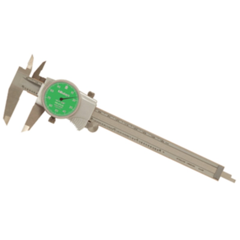 Mitutoyo 0 – 6 Range, Green Face Dial Caliper, Jaw Depth 1-9/16 – 505-742-53J