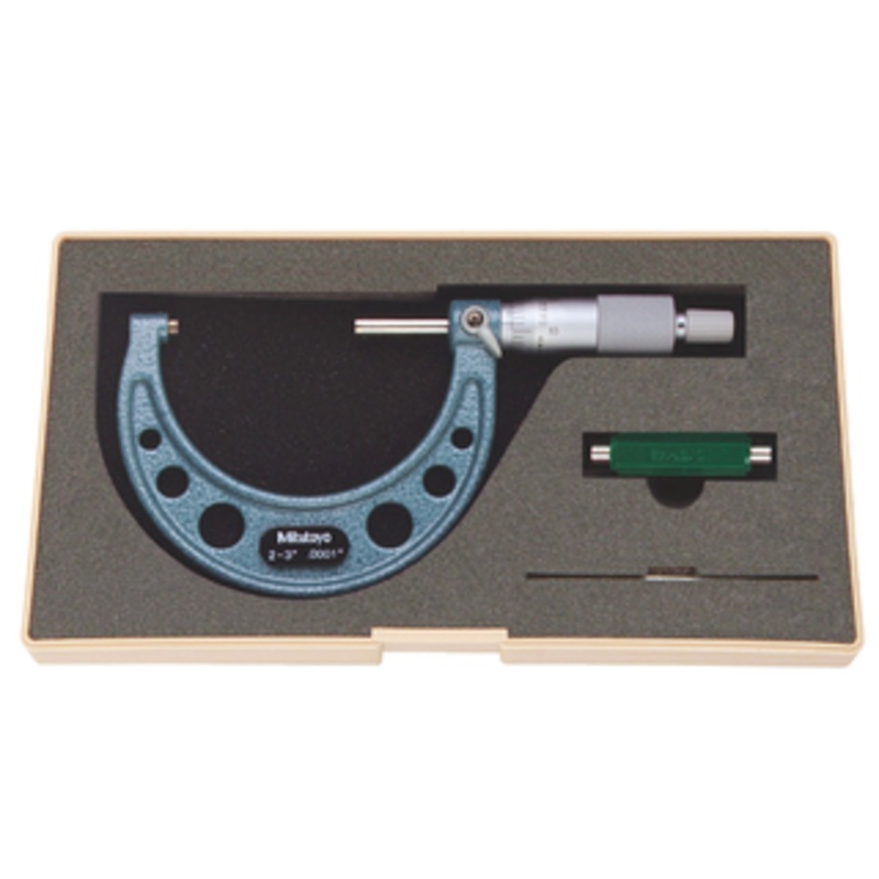 Mitutoyo Flat End Spindle Outside Micrometer, 2-3 Range – 103-217