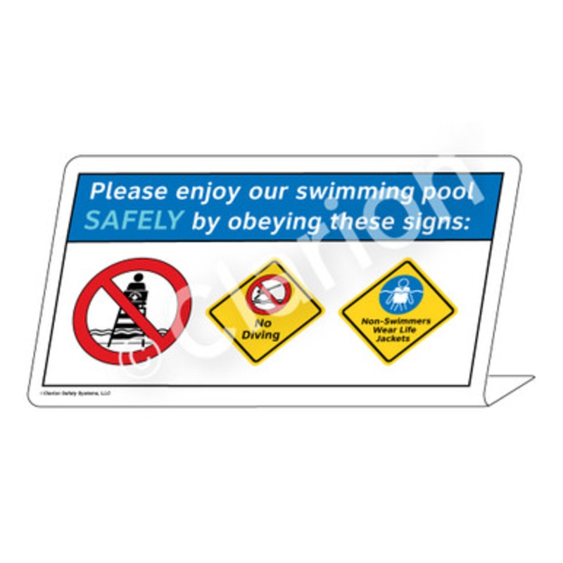 No Diving Non-Swimmers Life Jackets Sign (WSS1745-e)