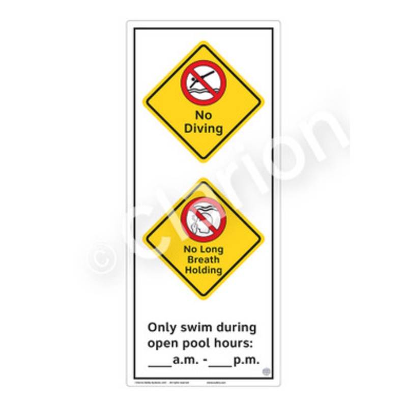 No Diving Sign (WSS2266-e)