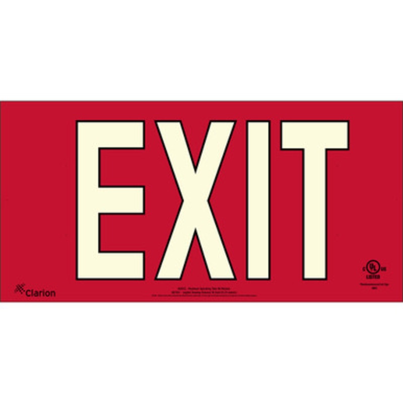 Series 400 UL 924 PVC Exit Sign – Red Background