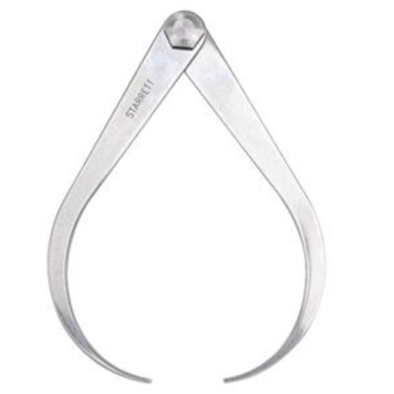 Starrett 26-6 Outside Caliper, 6 Size and Capacity, Flat Leg