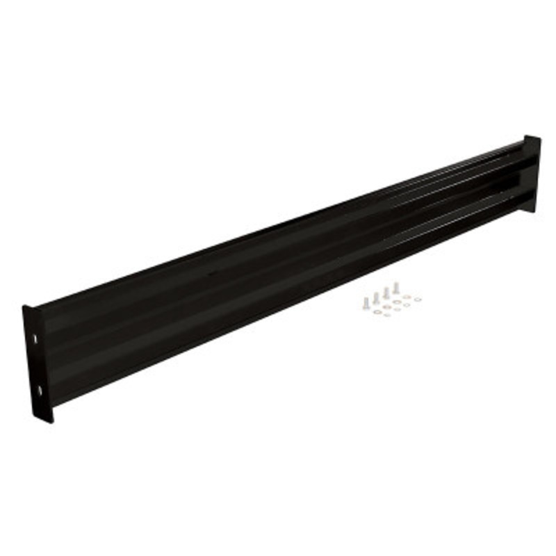Steel 2 Ribbed Bolt On Style Guard Rail, 114in Length, Black