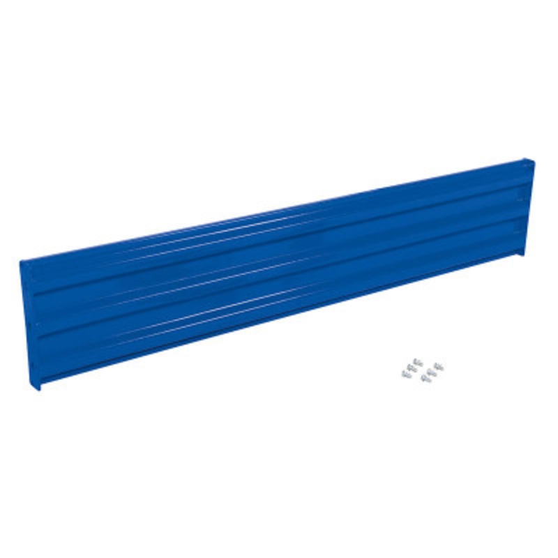 Steel 3-Ribbed Bolt On Style Guard Rail, 77.875in Length, Blue