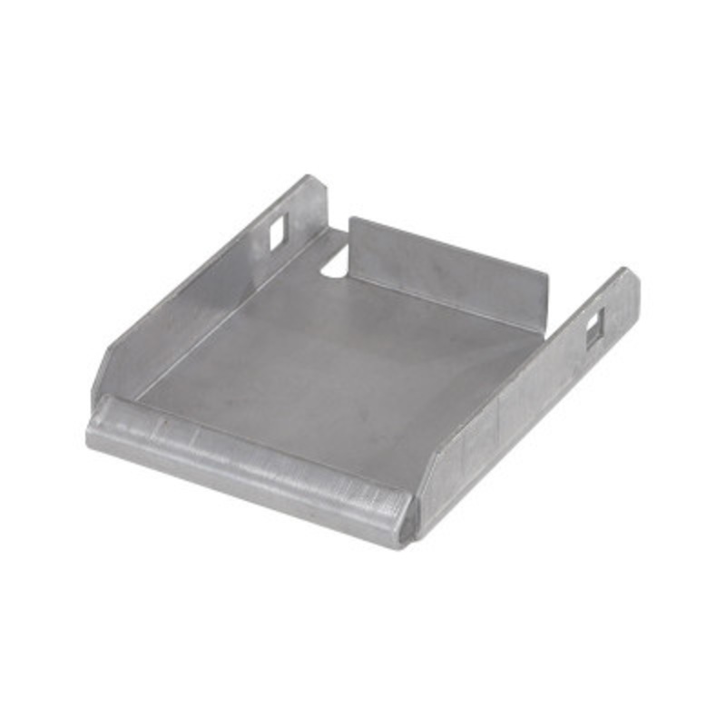 Steel Caster Pad, 4in x 4-1/2in Top Plate, Gray