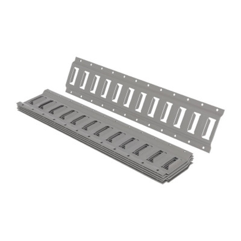 Steel E-Track, 2 Ft. Length, 6 Pack, Gray