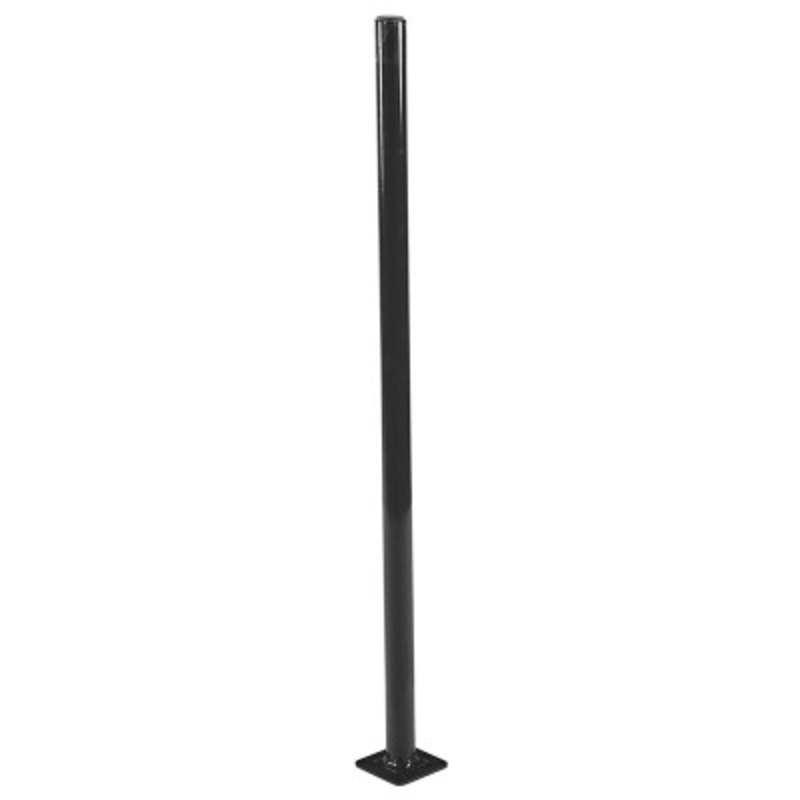 Steel Pipe Safety Bollard, 48in x 1-3/4in, Black