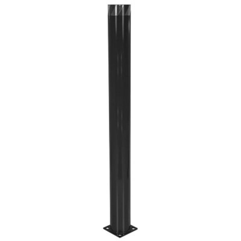 Steel Pipe Safety Bollard, 62in x 6-1/2in, Black