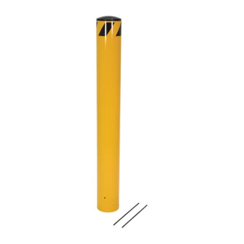 Steel Pour In Place Bollard, 36in x 5-1/2in, Yellow