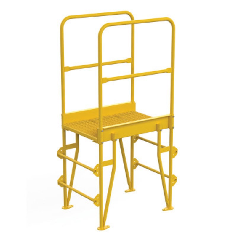 Vertical Crossover Ladder, 3-Step, 20in Width, 500 lb., Yellow