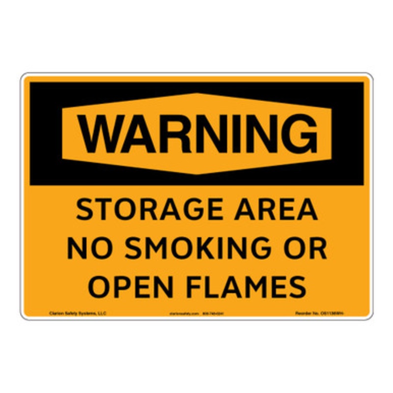 Warning/Storage Area Sign (OS1136WH-)