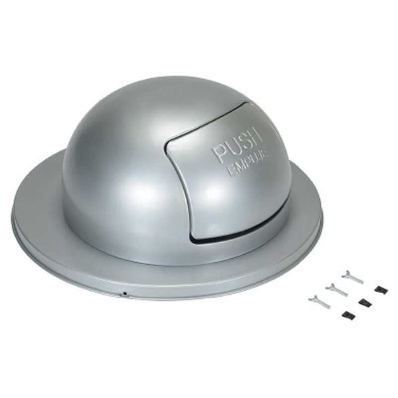 Waste Disposal Top for 55 Gallon Drums Zinc Plated, Gray