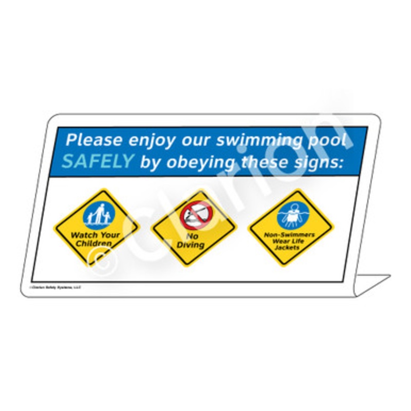 Watch Your Children No Diving Non-Swimmers Sign (WSS1750-e)