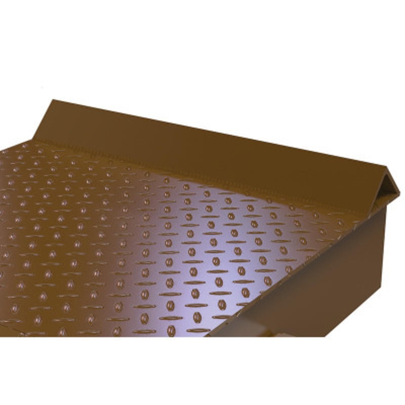 Wheel Riser, With Roll Off Guard, 96 x 24 x 12in, 40,000lb, Brn