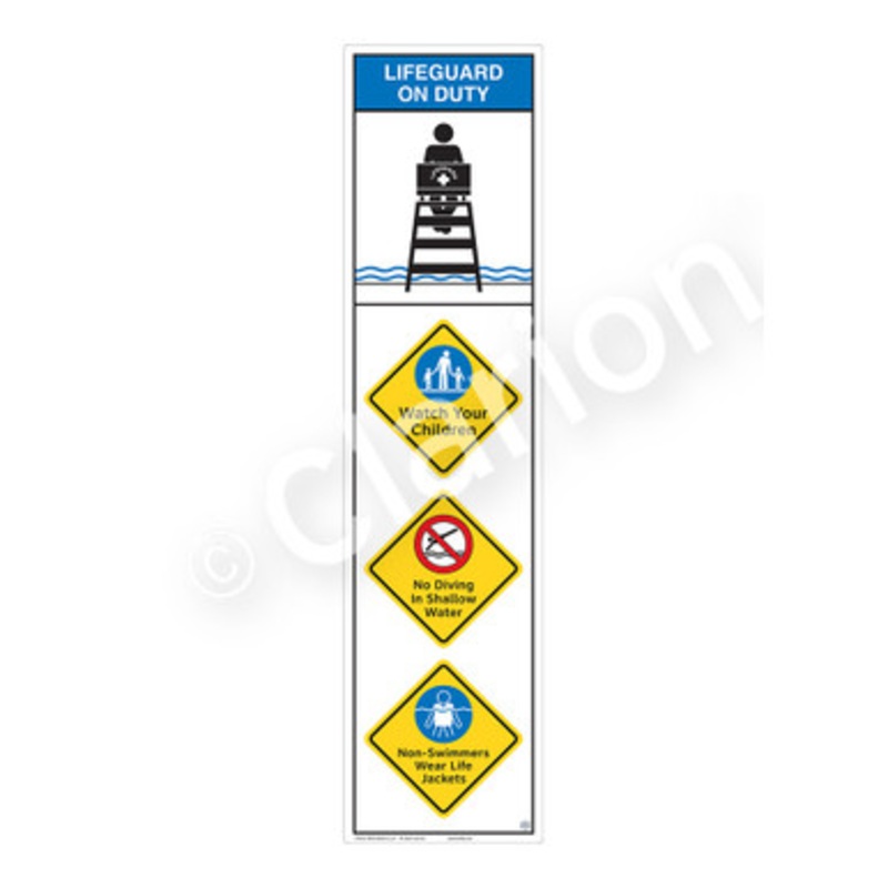 Lifeguard on Duty Watch Your Children Sign (WSS2409-e)