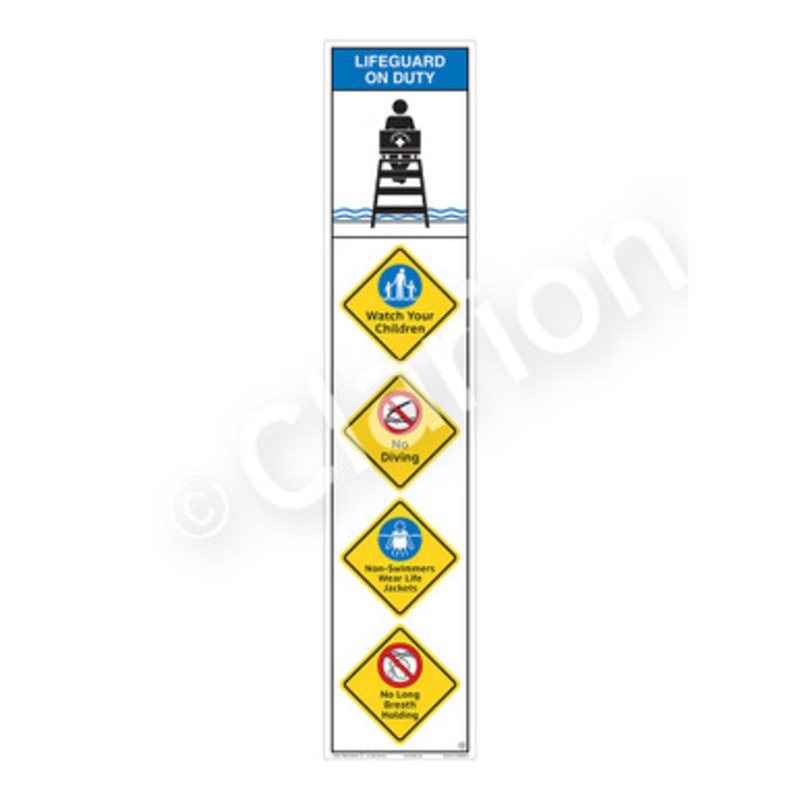 Lifeguard on Duty Watch Your Children Sign (WSS2503-e)