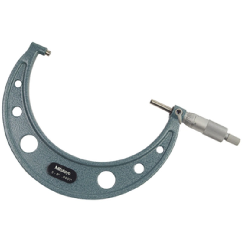 Mitutoyo Flat End Spindle Outside Micrometer, 5-6 Range – 103-220