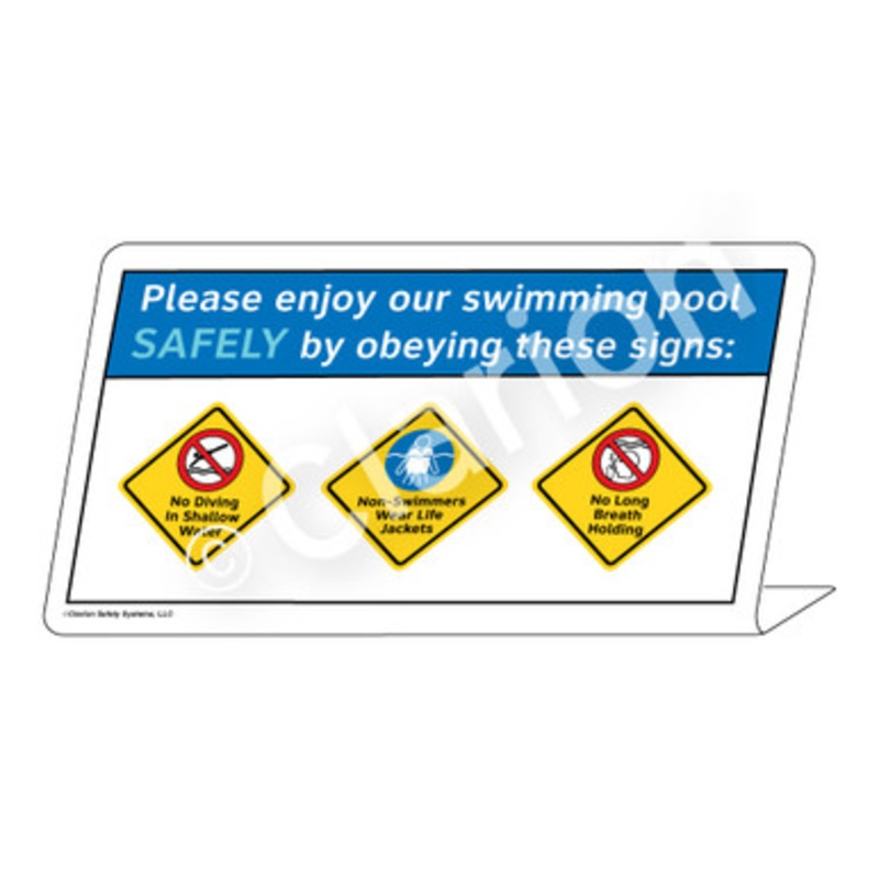 No Diving Non-Swimmers No Long Breath Sign (WSS1755-e)