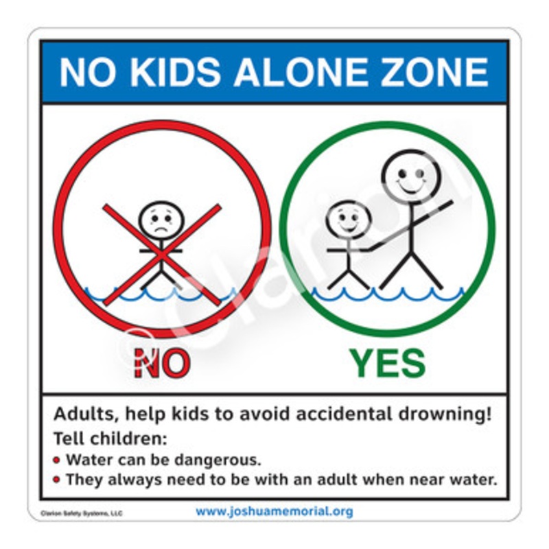 No Kids Alone Zone Sign (WSS1050-e)
