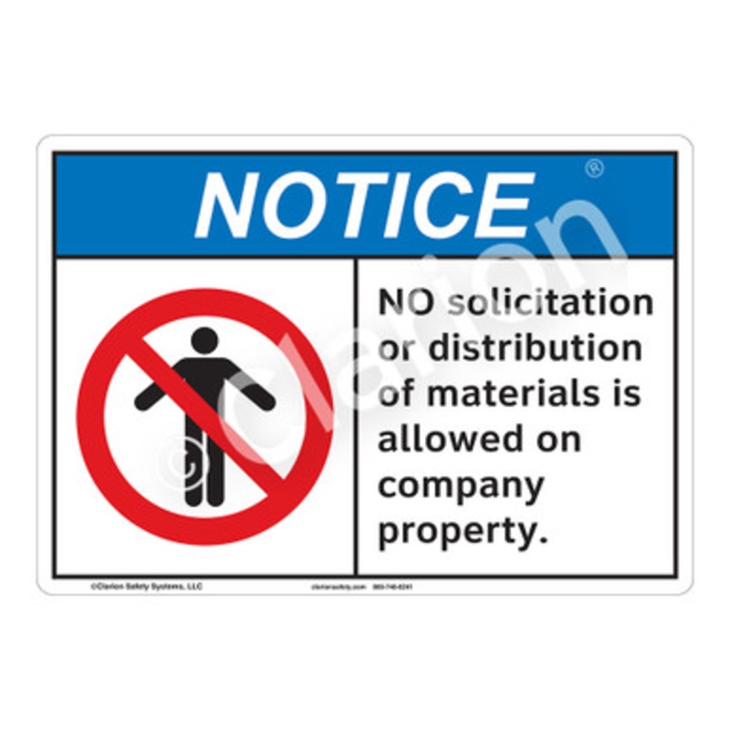 Notice No Solicitation Sign (F1122-)
