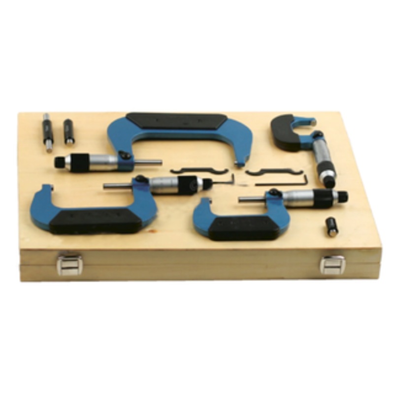 Precise 4 Piece Outside Micrometer Set, 0-100mm Range Per Set – M4-928