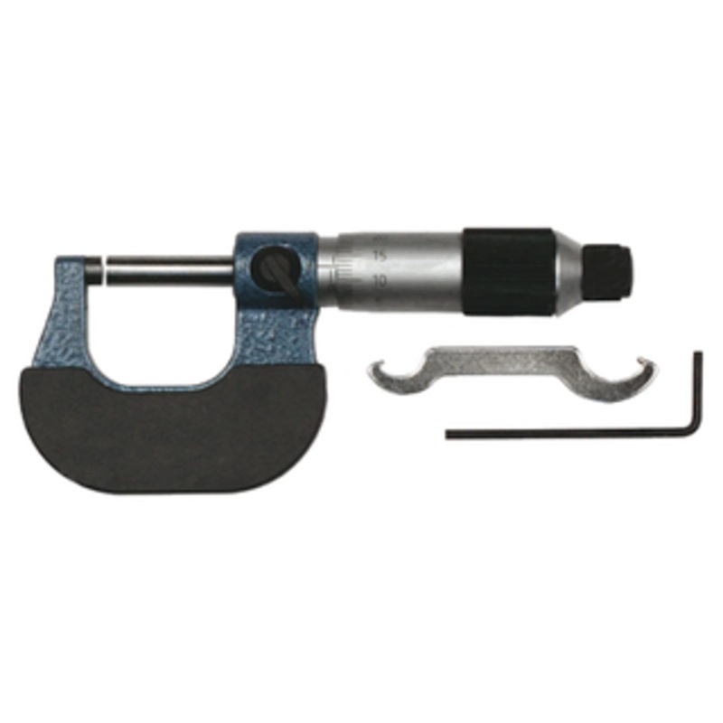 Precise Flat End Spindle Outside Micrometer, 0-25mm Range – M-125