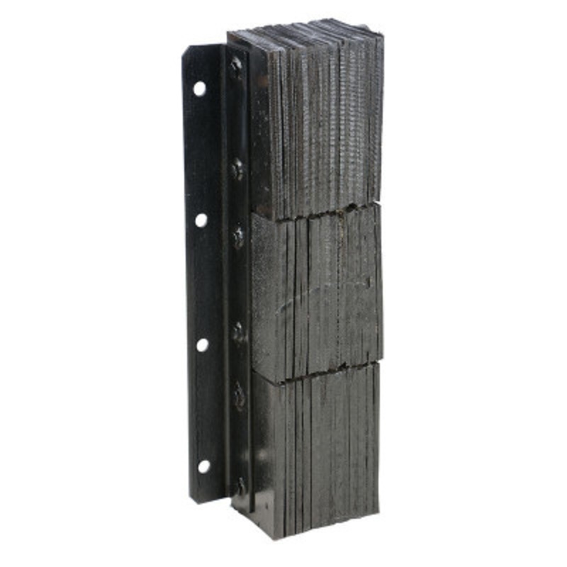 Rubber Laminated Dock Bumper, 30in x 11in x 6in, Black
