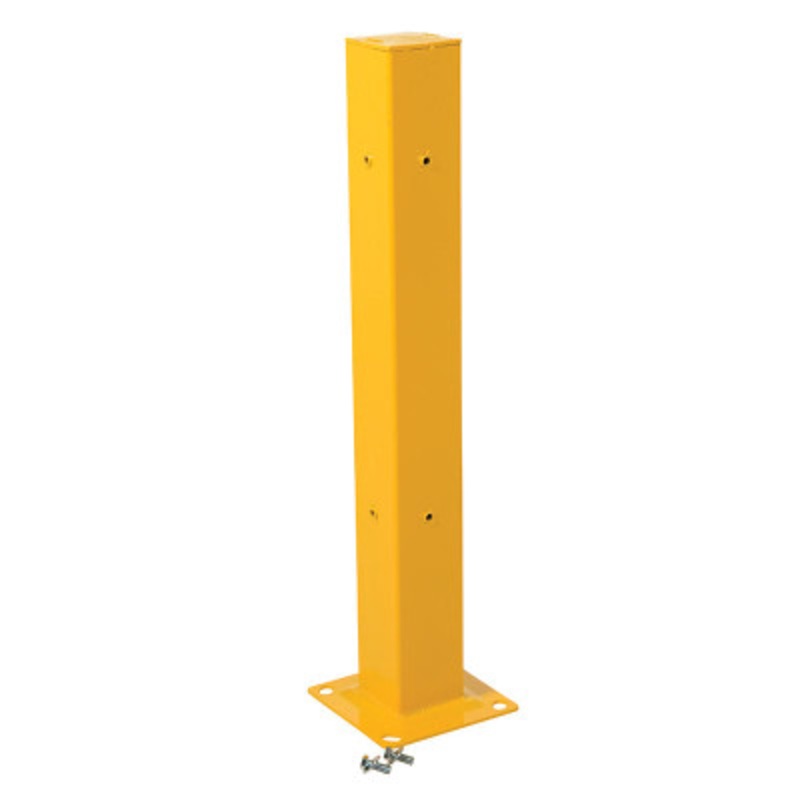 Steel Dropin Tubular Guard Rail Post, 42in Length, Yellow