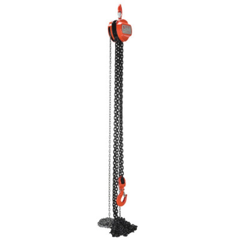 Steel Manual Chain Hoist, 20 Ft. Lift, 10,000 lb., Orange