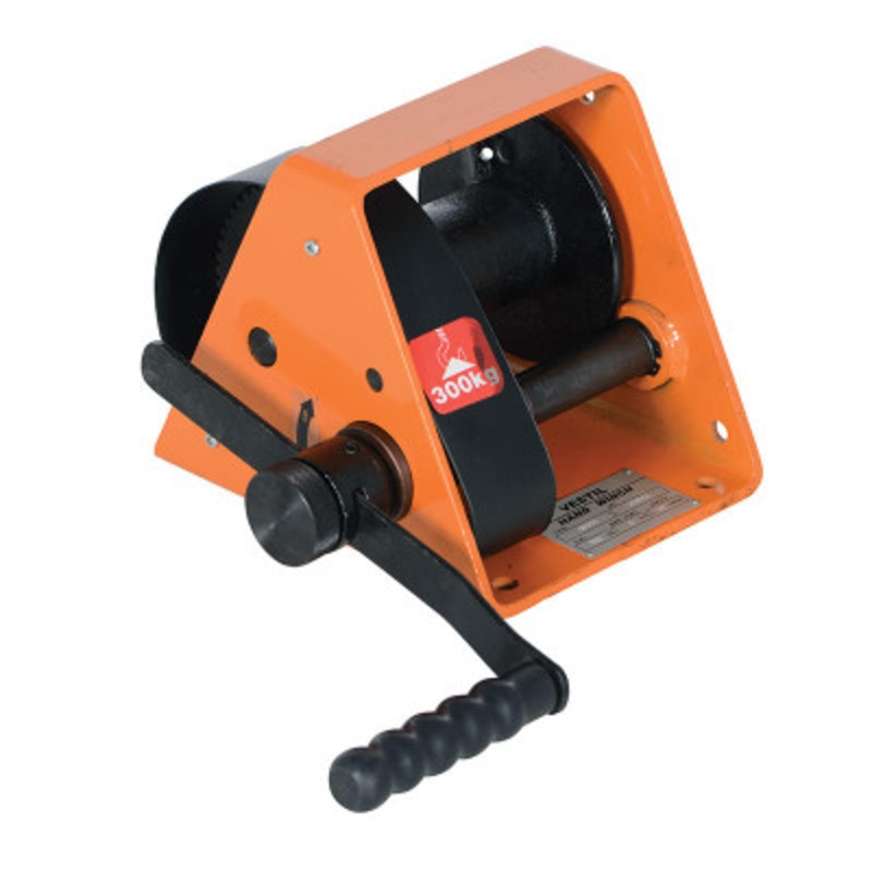 Steel Manual Hand Winch, 600 lb., Orange