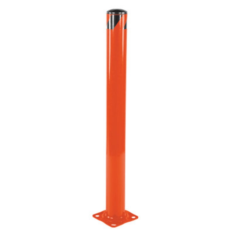 Steel Pipe Safety Bollard, 48in x 5-1/2in, Orange