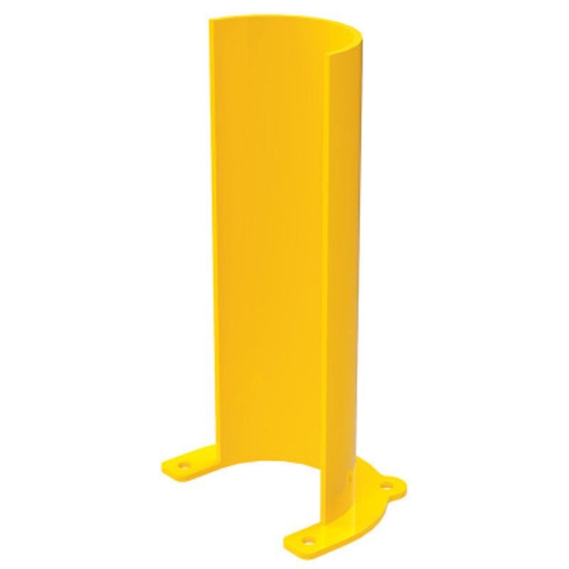 Steel Rounded Rack Guard, 24in x 7.25in x 6.5in, Yellow
