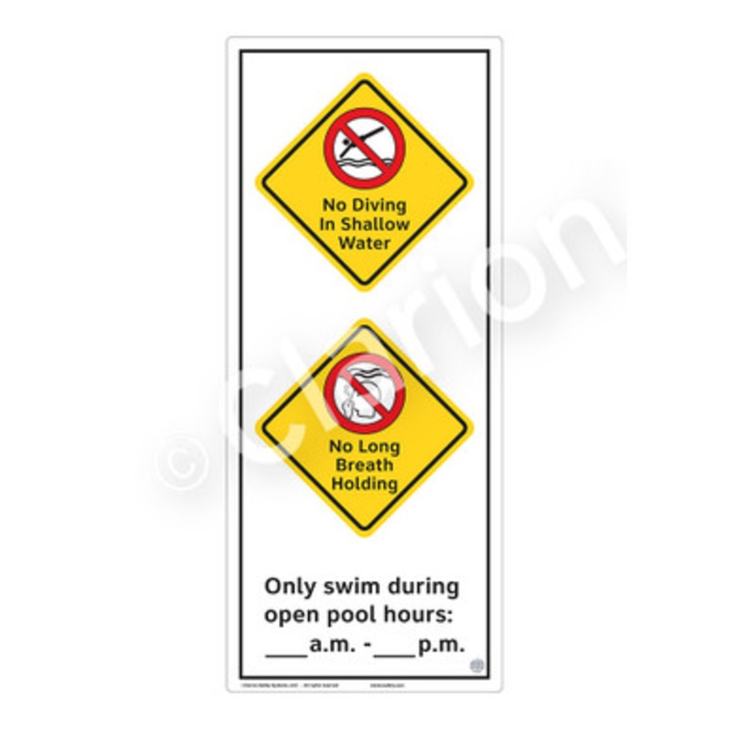 No Diving In Shallow Water Sign (WSS2268-e)